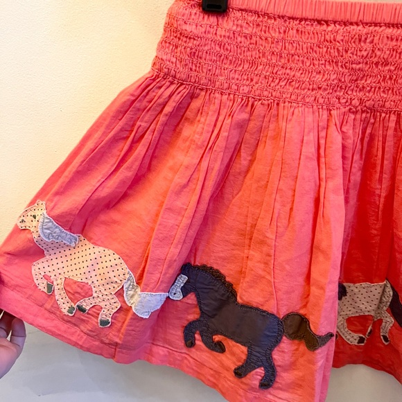 Mini Boden Coral Twirl Horse Appliqué Skirt M 7/8 - Picture 3 of 13